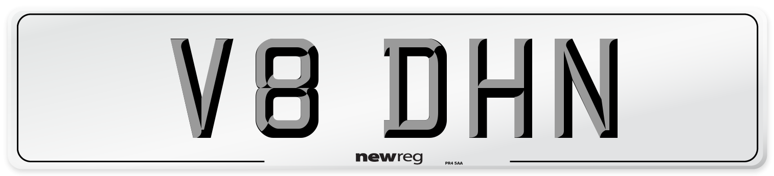 V8 DHN Number Plate from New Reg